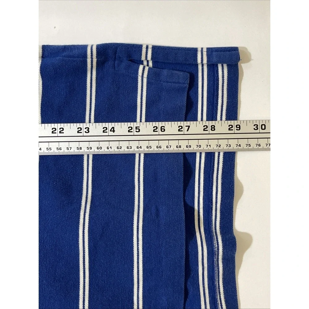 Polo Ralph Lauren Custom Fit  XL – Blue & White Stripe, Yellow Pony‎ Logo